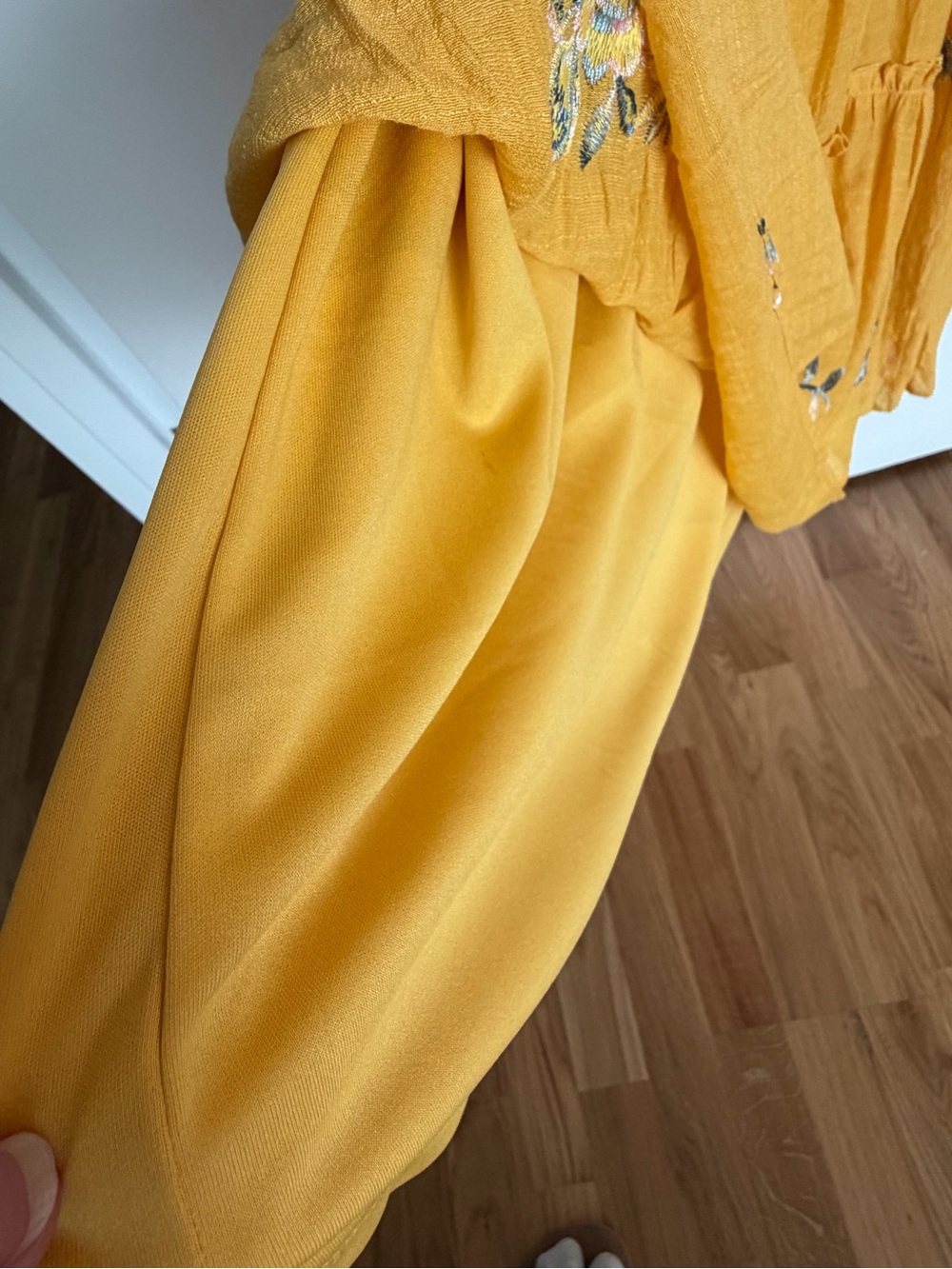 fig and flower Sleeveless Mustard Yellow Floral Maxi Dress - Picture 5 of 6